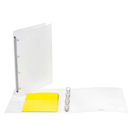 Cartelle 4 anelli diam 17 mm - Plipropilene Bianco